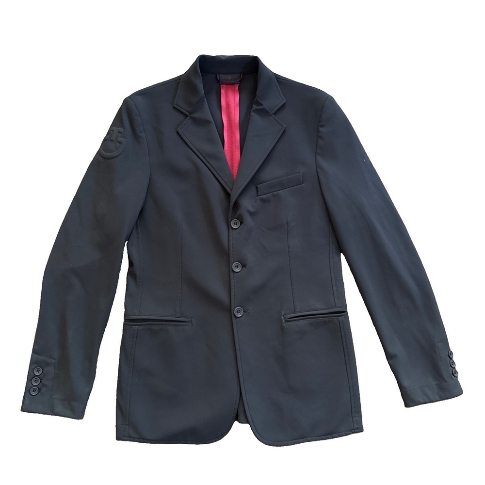 Cavalleria Toscana Show Coat Women US 16 IT 48 Black Equestrian Riding Jacket